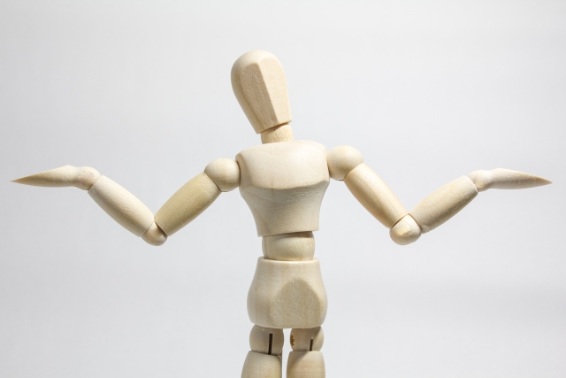 お手上げのジェスチャー上半身